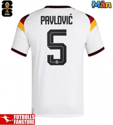Tyskland Aleksandar Pavlovic #5 Hemmatröja VM 2026 Kortärmad